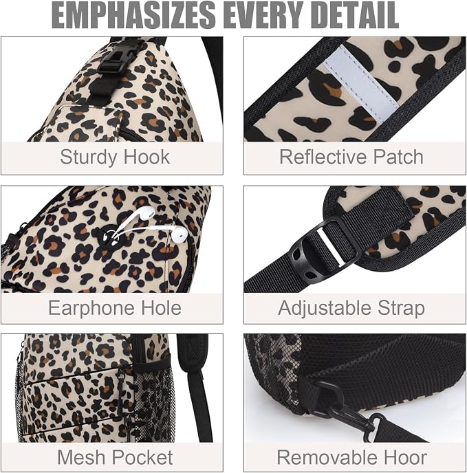 Pritent Crossbody Bags for Women Men Trendy Sling Bag Backpack Casual Chest Bag - Image 5