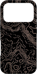 Topography Black & Brown Abstract Pattern Topographic Map Case by Unknown