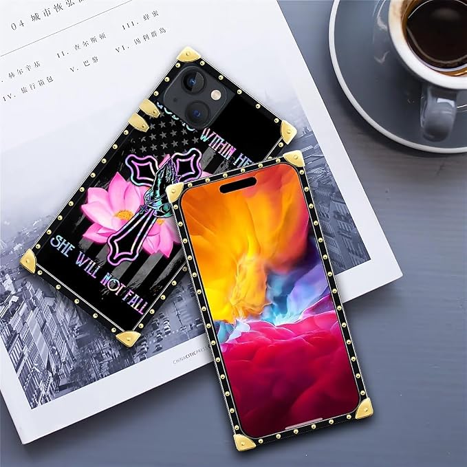 Compatible with iPhone 15 Case, Praying Cross Hands Luxury Golden Decoration - Image 6
