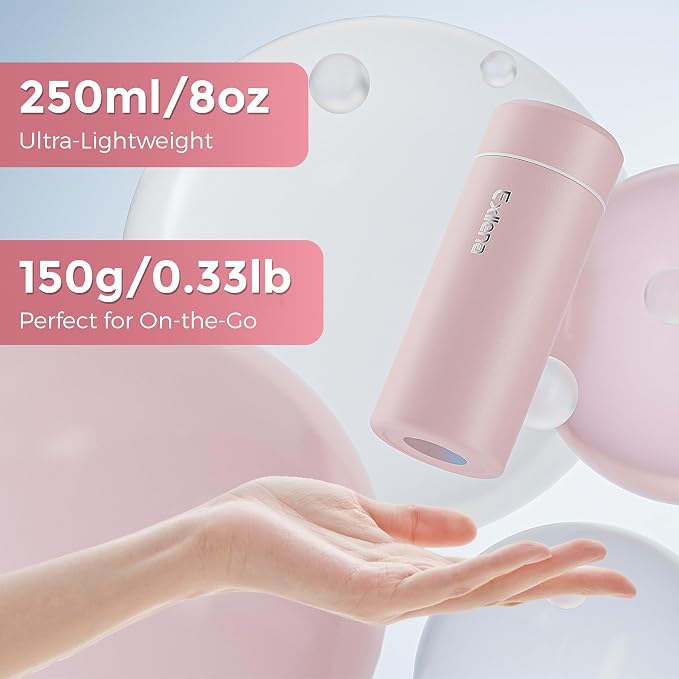 【Upgraded】Exllena Small Insulated Water Bottle 8 oz/250ml– Mini Insulated Water - Image 2