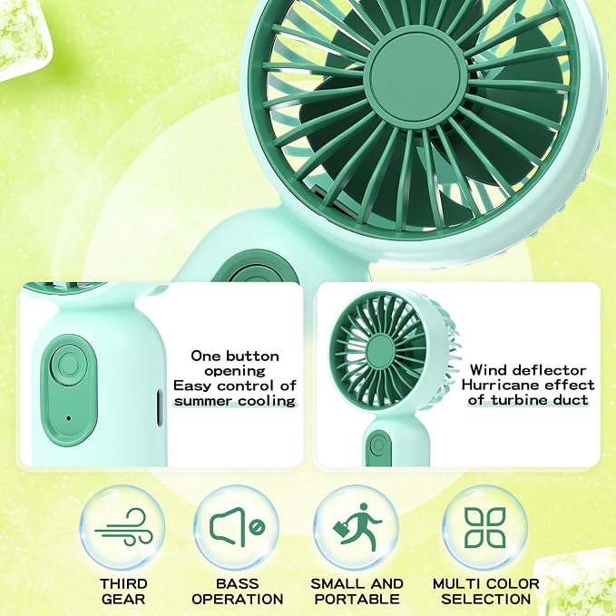 Rossesay 1 Pcs Mini Portable Fan Bulk Cute Handheld Lightweight Small Little - Image 4