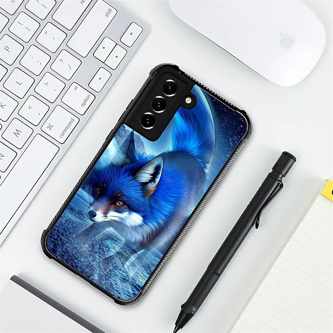 for Samsung Galaxy S22 Case, Snowy Mountain Fox Lake Pattern Graphic Design - Image 7