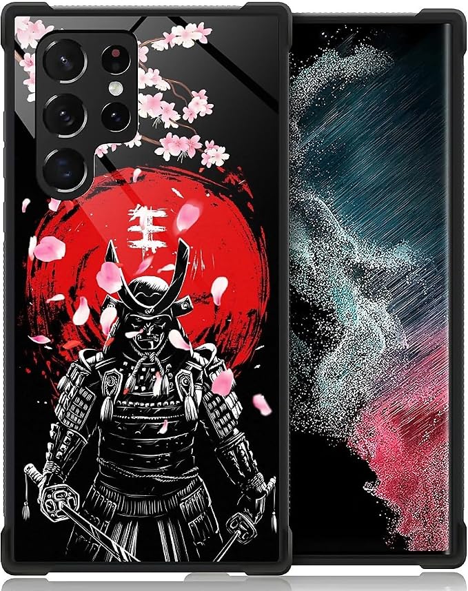 for Samsung Galaxy S22 Ultra Case, Sakura Japanese Samurai Pattern Graphic by FKBRCL4U