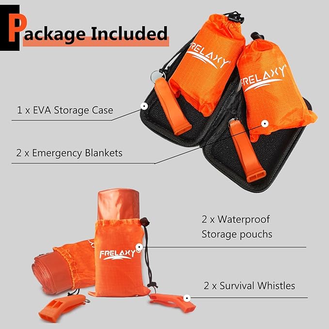 Frelaxy Emergency Blanket 2-Pack, Extra-Thick Extra-Large Space Blankets - Image 6