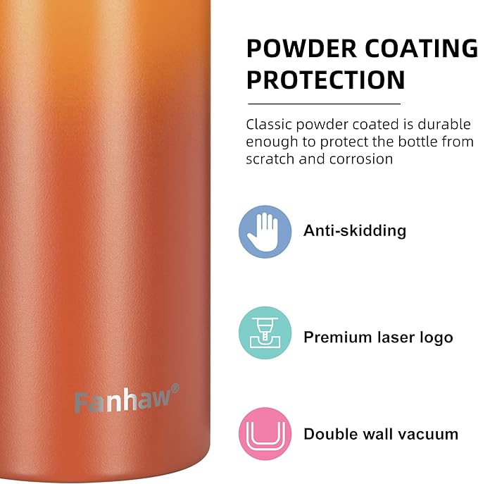 Fanhaw 24 oz Insulated Stainless Steel Water Bottle - Image 4