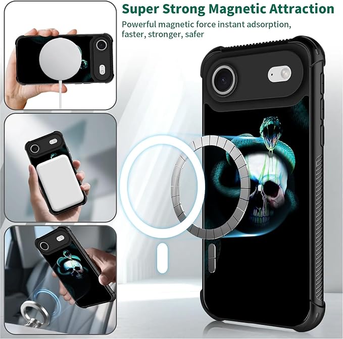 for iPhone 17 Air Case, for MagSafe Graphic Design for Girl Boy Soft Silicone - Image 2