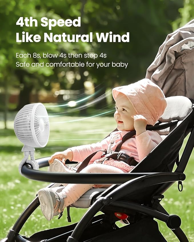 Gaiatop Oscillating Baby Stroller Fan - Image 5