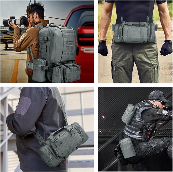 CVLIFE Tactical Backpack Military Army Rucksack 60L Large Assault Pack - Image 5