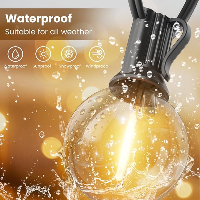 RTTY Outdoor String Lights 50 FT, Patio Light - Image 4