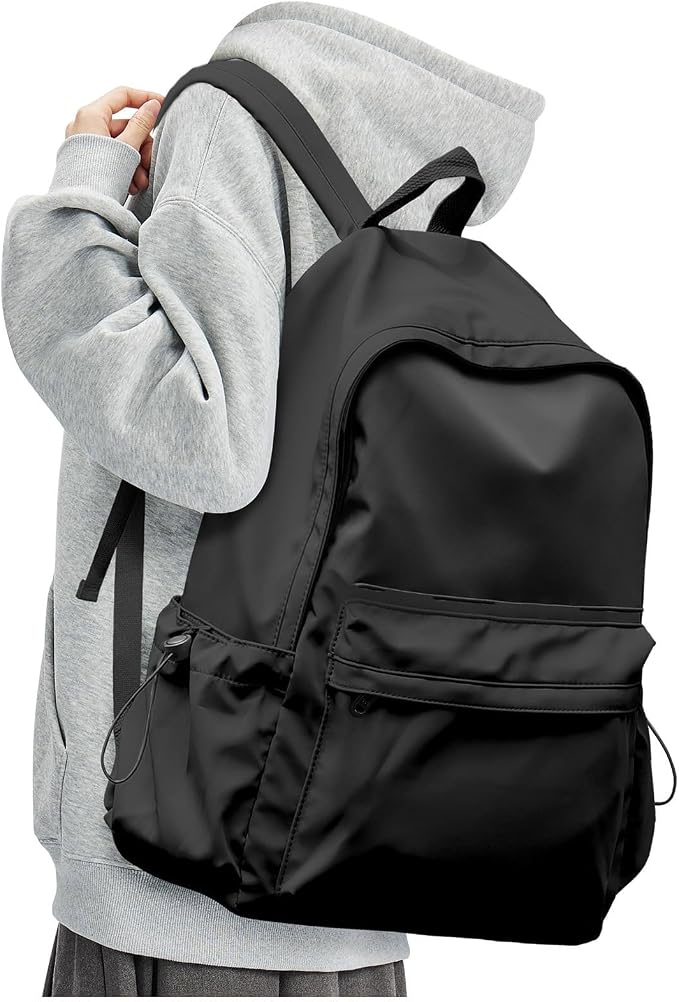 Black Backpack for Men Women Large, Gym Backpack for Women Foldable Outdoor - Image 8