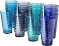 US Acrylic Splash 18 ounce Plastic Stackable Water Tumblers in 4 Coastal Colors by USAcrylic