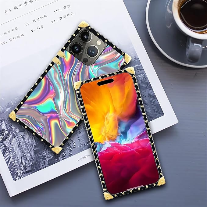 Compatible with iPhone 15 Pro Max Case, Holographic Abstract Iridescent - Image 6