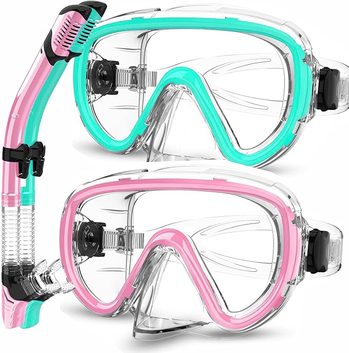 Bairuifu 2-Pack Snorkel Gear for Adults | Enhanced Anti-Fog & Anti-Leak by BAIRUIFU