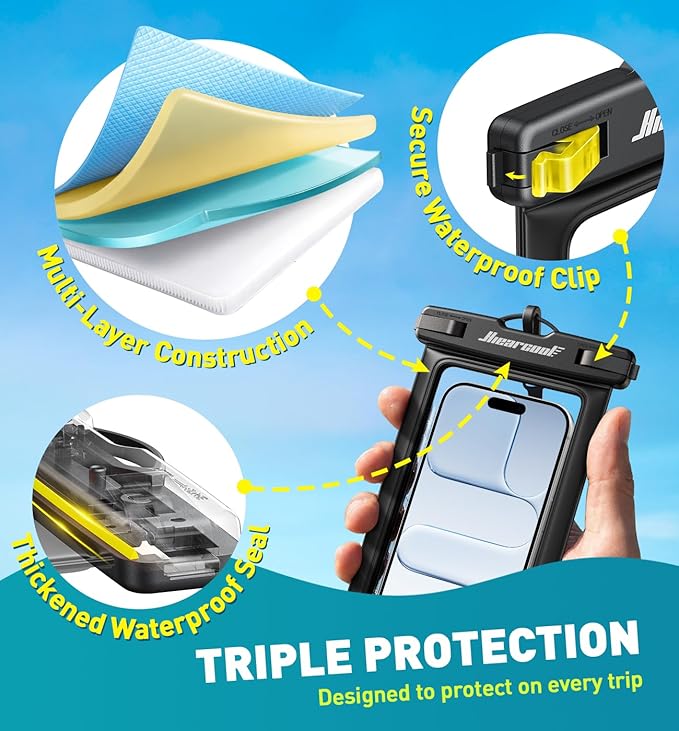 Hiearcool Universal Waterproof Case, Waterproof Phone Pouch Compatible - Image 6