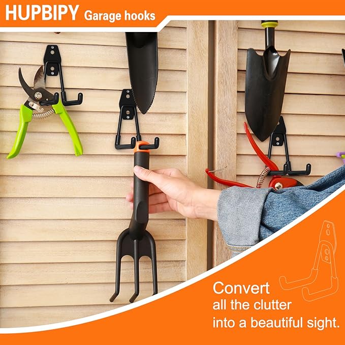 HUPBIPY Heavy Duty Garage Hooks 12 Pack, 2.8 inch Small U Shaped Hanger - Image 4