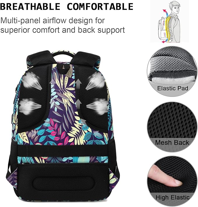 Volher Laptop Backpack, Business Travel Anti Theft Slim Durable Laptops Backpack - Image 6