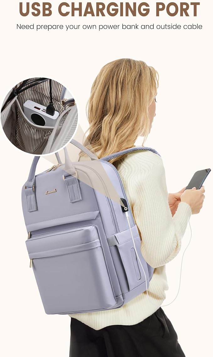 LOVEVOOK Laptop Backpack for Women 15.6 Inch Laptop Bag - Image 5