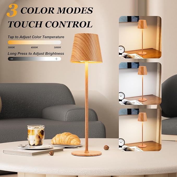 Kakanuo Cordless Table Lamp Rechargeable - Image 2