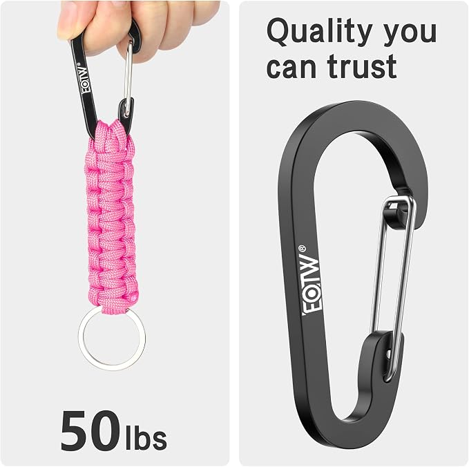 EOTW Paracord Keychain for Men Women Paracord Carabiner Backpack Keychain - Image 5