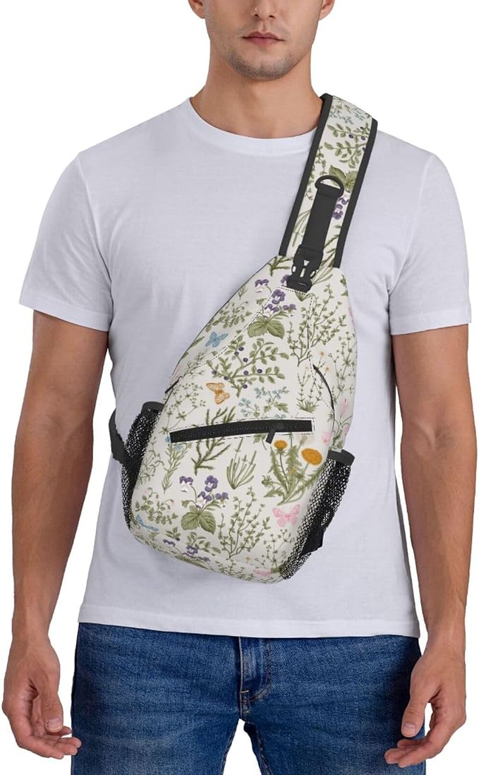 Tropical Floral Plant Crossbody Sling Bag - Image 6