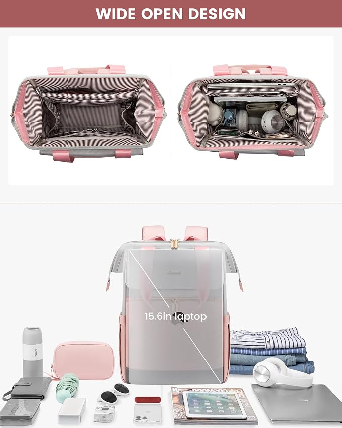 LOVEVOOK Laptop Backpack for Women, 15.6 Inch Work Laptop Bag - Image 8