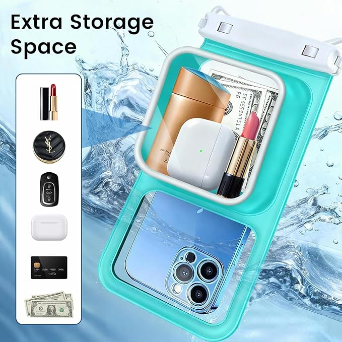 Niveaya 2 Pack IPX8 Waterproof Phone Pouch, Large Space Cell Phone Pouch - Image 4
