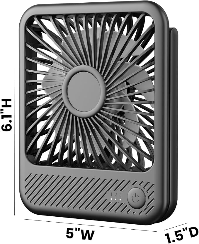 Koonie USB Desk Fan, Strong Wind Ultra Quiet Small Personal Fan - Image 7