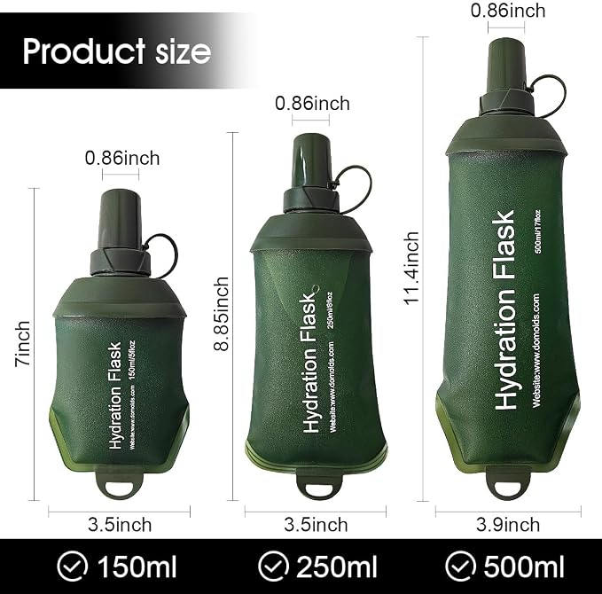 WILDREEDS 150ml Soft Flask, TPU Collapsible Soft Water Bottle - Image 4