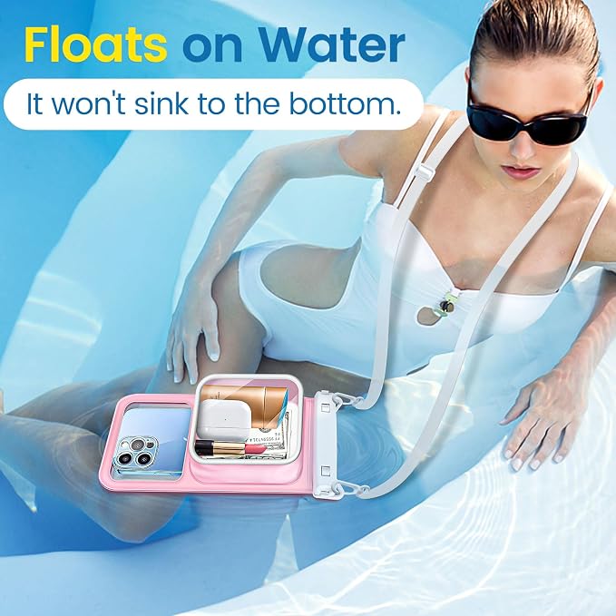 Niveaya [Floatable Floating Waterproof Phone Pouch 2 Pack-Up to 8.5", Large - Image 2