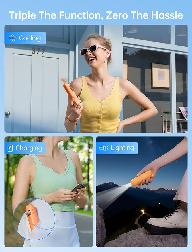 JISULIFE 3 IN 1 Handheld Mini Fan - Image 2