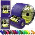 TECEUM Reflective Paracord Rope 1000 – 1000ft/200ft/100ft/50ft – 40+ Colors – by TECEUM