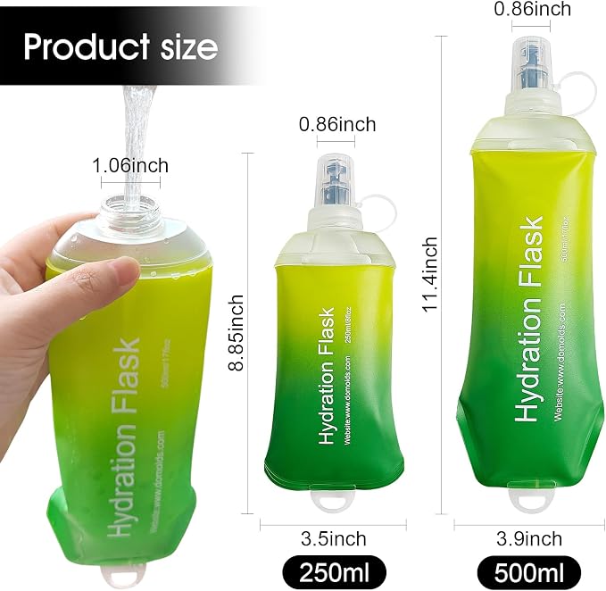 WILDREEDS 250ml Soft Flask, TPU Collapsible Soft Water Bottle - Image 5