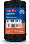 HONGDA Tarred Bank Line Twine, 628 Feet Nylon Twine #24 Bank Line-Black Nylon by hongda