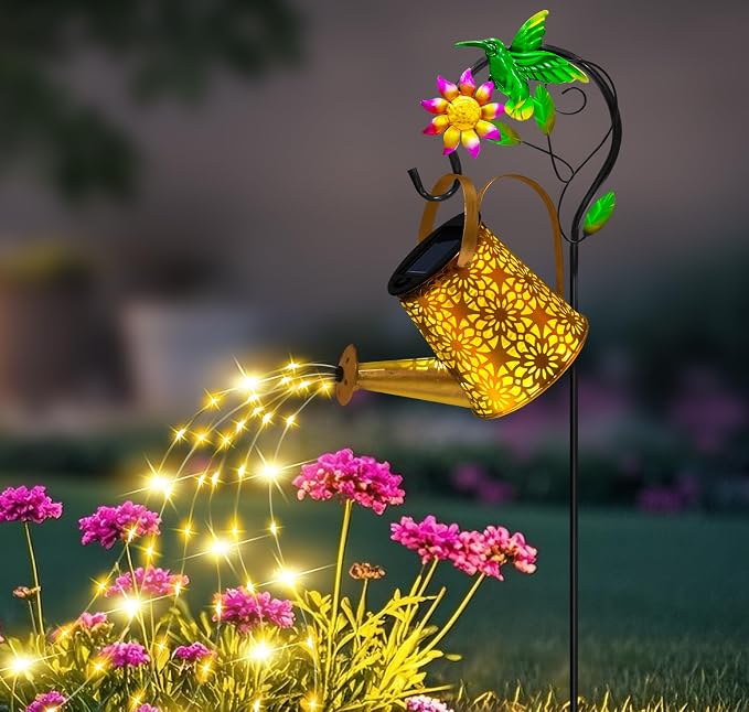 Christmas Gifts Solar Metal Watering Can by OSTRITEC