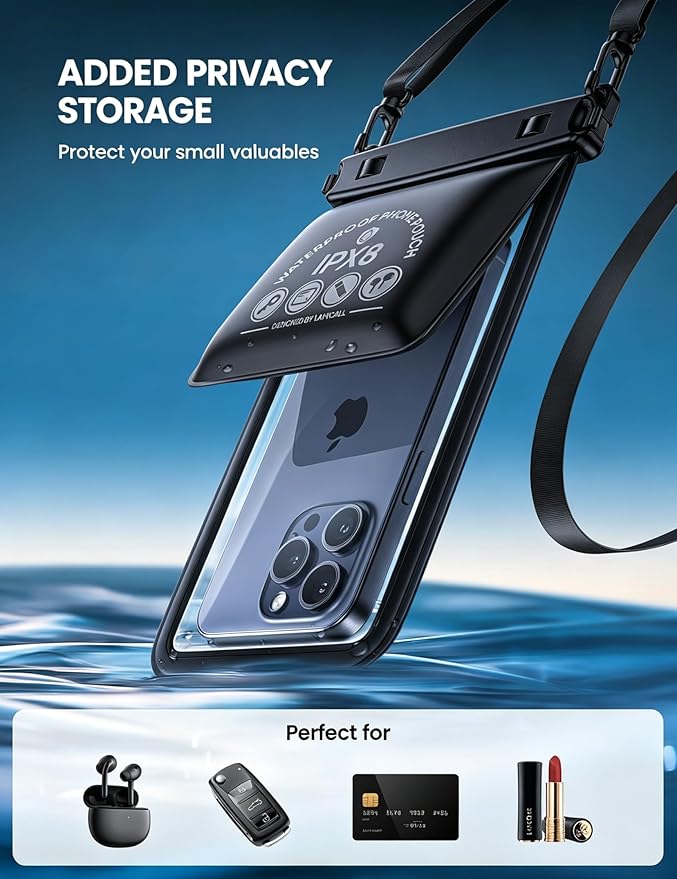 Lamicall Double Pocket Waterproof Phone Pouch - Image 2