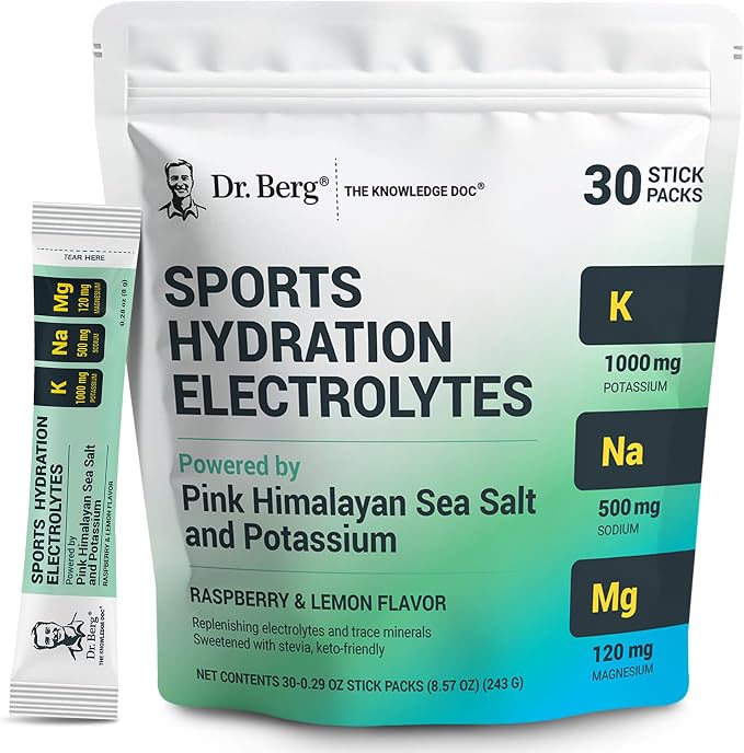 Dr. Berg Sports Hydration Electrolytes Powder w/More Salt by DrBergNutritionals
