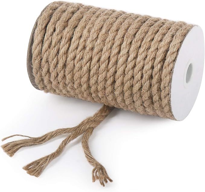 Vivifying Jute Rope, 50 Feet 8mm Natural Heavy Duty Twine - Image 9