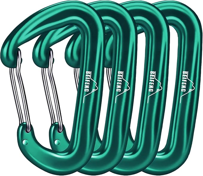 BEIFENG Heavy Duty Lightweight Locking Carabiner Clips D Ring by BEIFENG