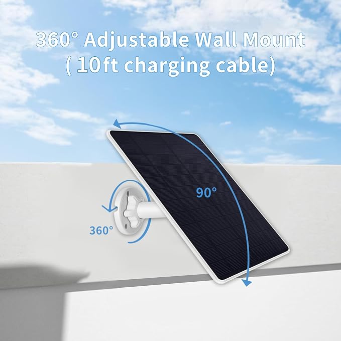 Solar Panel Charger for Arlo Essential 2K Outdoor/Essential XL Camera/Essential - Image 3