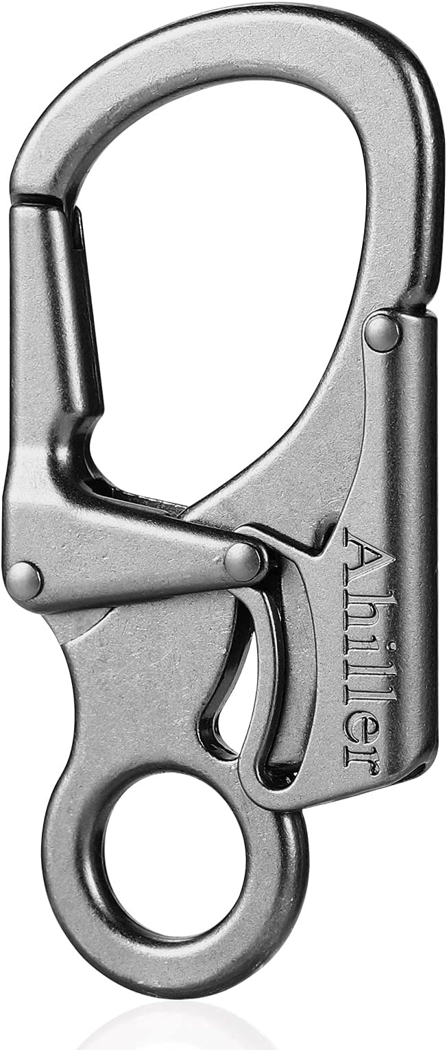 Ahiller Carabiner Clip, Double Anti-Misopening Locking Design, Key Ring Clip by Ahiller