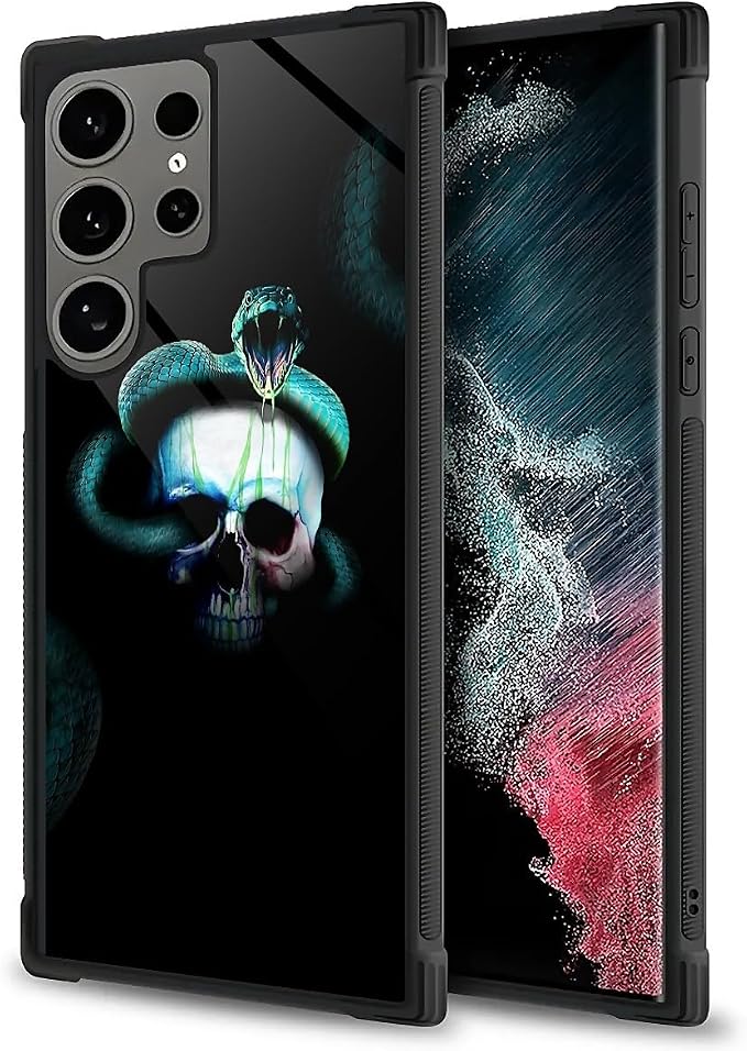 for Samsung Galaxy S24 Ultra Case, Skeleton Winding Snake Pattern Graphic - Image 5