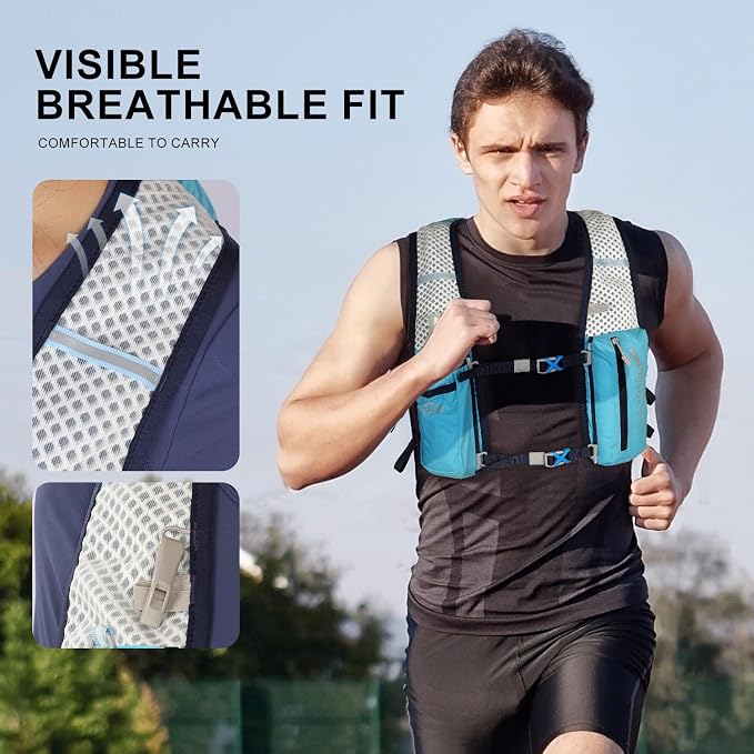 INOXTO Running Hydration Vest Backpack, Lightweight Insulated Pack - Image 7