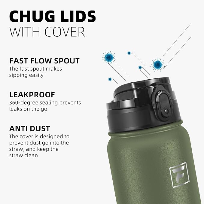 Fanhaw 32 oz Insulated Stainless Steel Water Bottle - Image 4