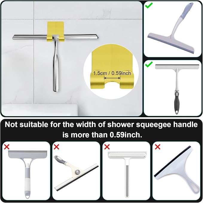 CGBE 4 Packs Shower Hooks for Inside Shower, Self Adhesive Shaver Holder Hanger - Image 6