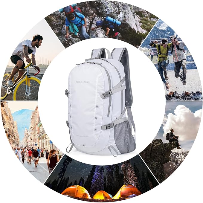 NODLAND Lightweight Backpack, Travel 40L Foldable Water-Resistant Daypack - Image 4
