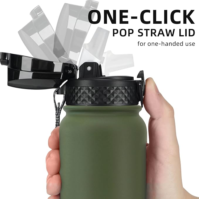 Fanhaw 20 oz Insulated Stainless Steel Water Bottle - Image 2