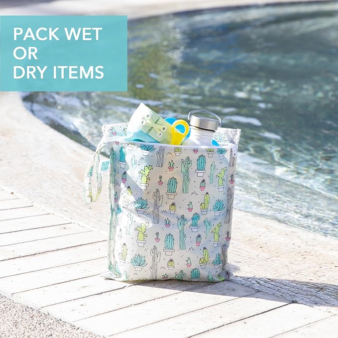 Bumkins Waterproof Wet Bag for Baby, Swim Suit, Cloth Diapers, Pump Parts - Image 3