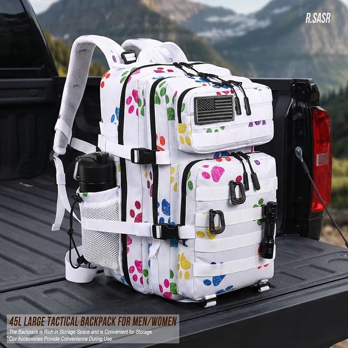 45L Tactical Backpack for Men Women, Military Assault Pack - Image 8
