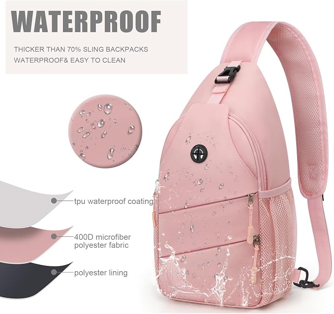 Pritent Crossbody Bags for Women Men Trendy Sling Bag Backpack Casual Chest Bag - Image 4