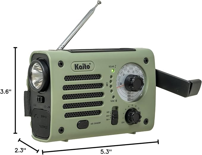 Kaito KA380 Emergency Radio & Portable Bluetooth Speaker – AM/FM NOAA Weather - Image 7